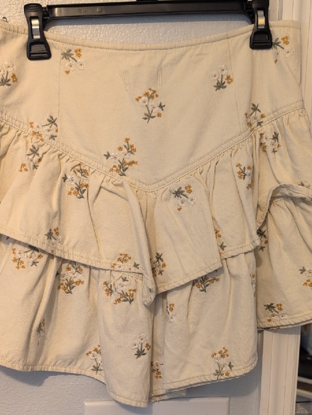 DRIFTWOOD Cream Skirt with Yellow Floral Embroidery - Picture 4 of 5